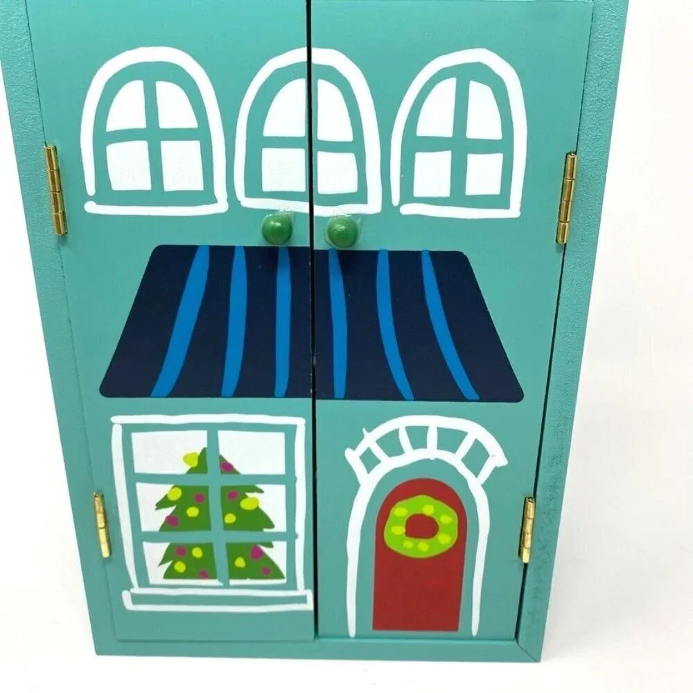Target 9pc Wood House with Santa and Friends Christmas Figurine Set - Wondershop